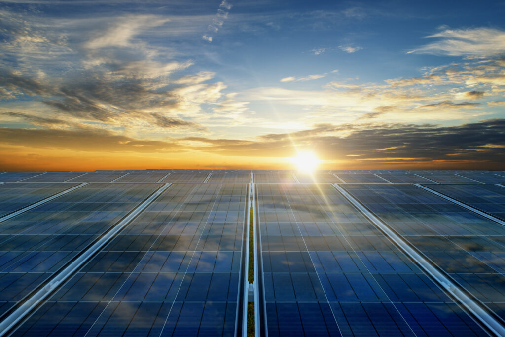 Photovoltaic,Cells,On,The,Sunset.solar,Cell,Clean,Energy,That,Is